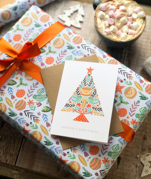 Season's Greetings Christmas Tree Card