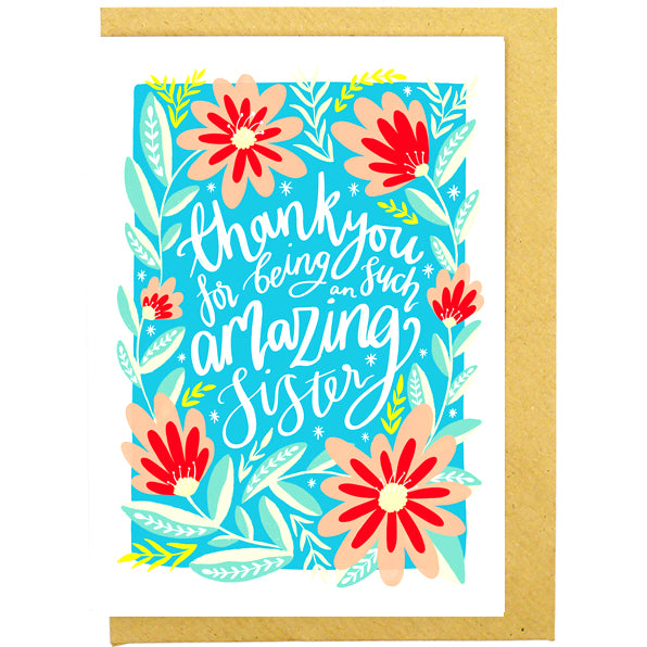 Thank You Amazing Sister Card