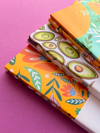 Set of 3 Colourful A5 Notebooks