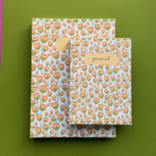 Hand-Bound Floral Journal Gift Set
