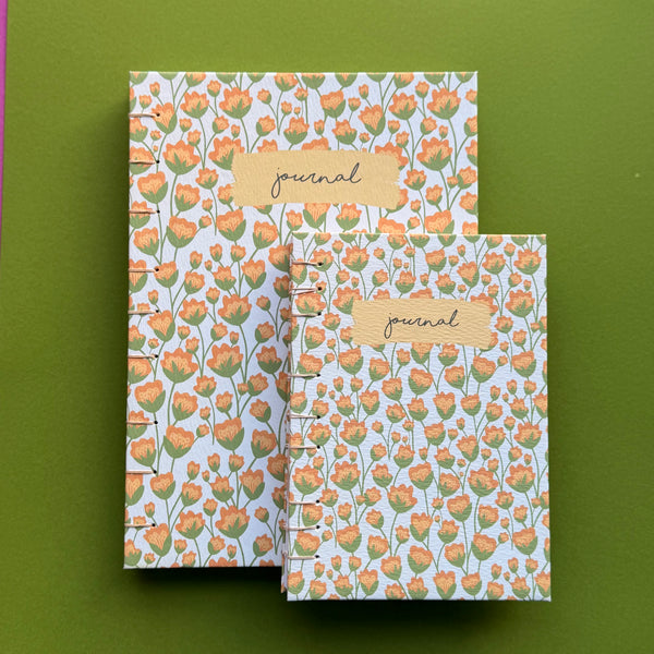 Hand-Bound Floral Journal Gift Set