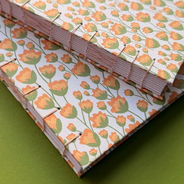 Hand-Bound Floral Journal Gift Set