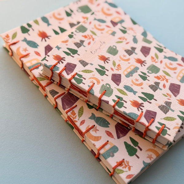 Hand-Bound Adventure Travel Journal Gift Set