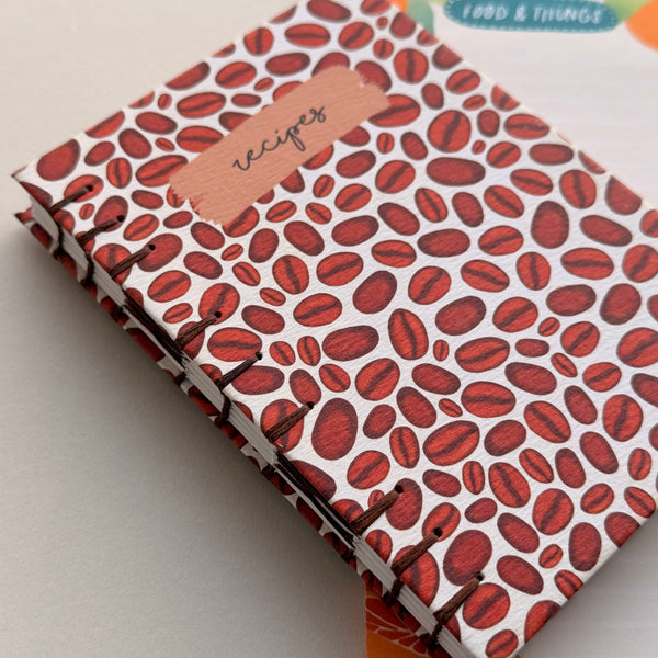 Hand-Bound Coffee A6 Recipe Journal Gift Set