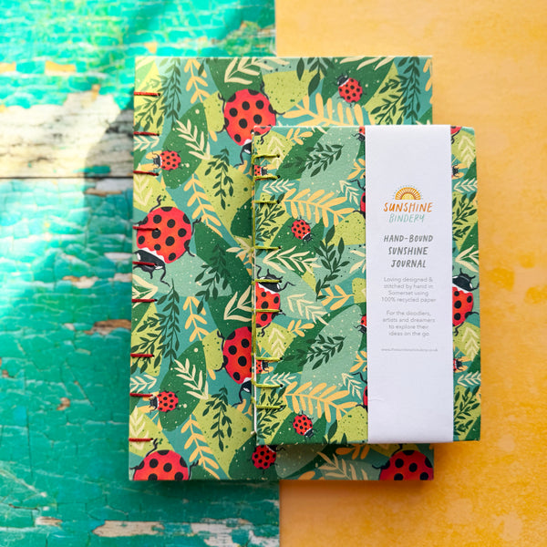 Hand-Bound Ladybirds Journal Gift Set