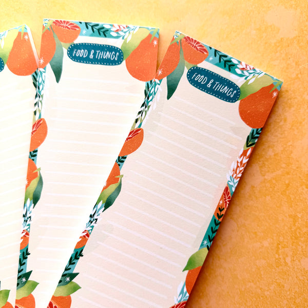 Tropical Oranges Magentic Shopping List
