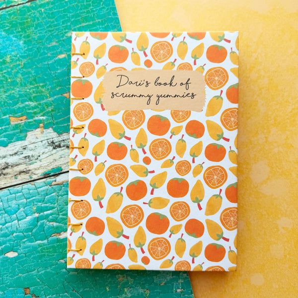 Hand-Bound A5 Oranges Journal