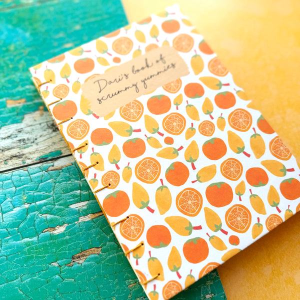Hand-Bound A5 Oranges Journal