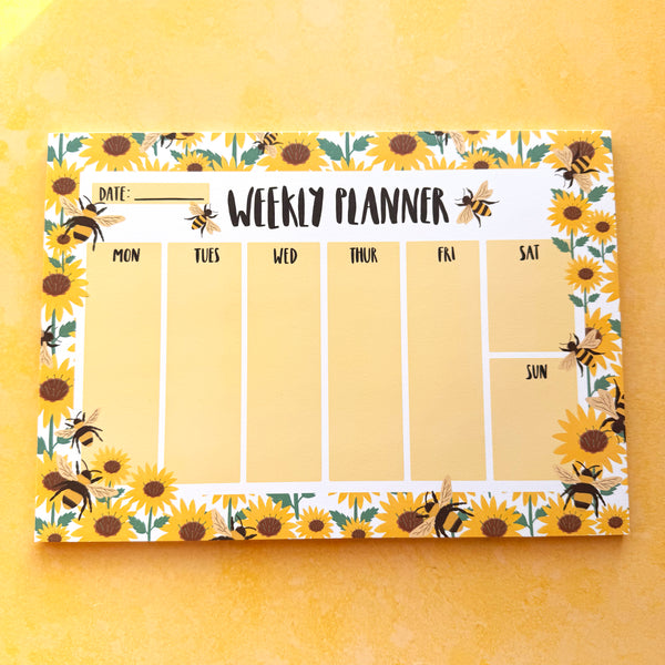Bumble Bee A4 Weekly Planner Pad