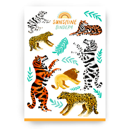 Big Cats Sticker Sheet