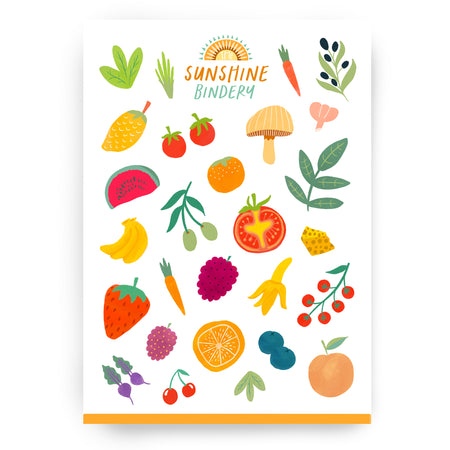 Fruit & Veggies Sticker Sheet