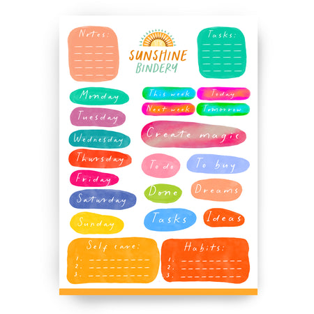 Weekly Planner Sticker Sheet