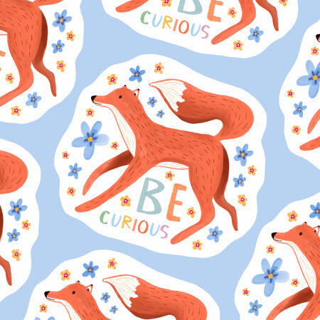 Be Curious Fox Sticker