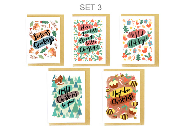 Festive Christmas Pack of 5