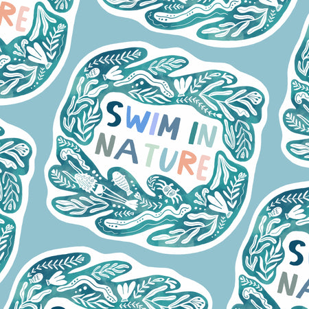 Swim In Nature Sticker