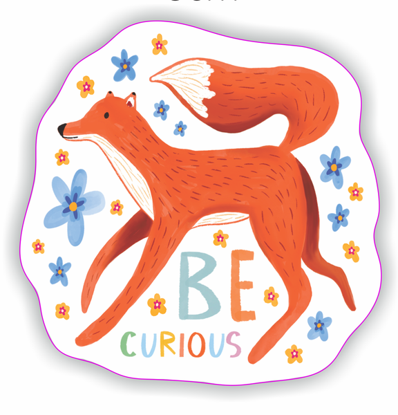 Be Curious Fox Sticker