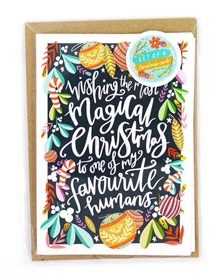Festive Christmas Cards (Pack of 5)