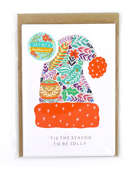 Folk Christmas Cards (Pack of 5)