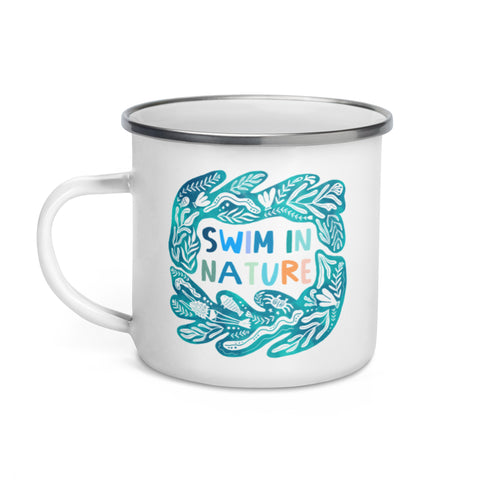 Swim in Nature Enamel Mug