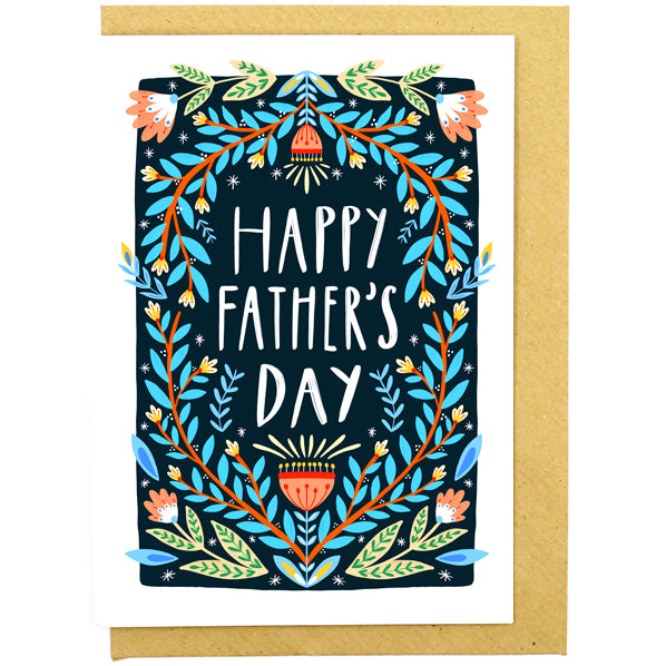 Happy Father's Day Folk Card