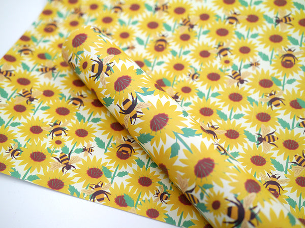 Sunflowers & Bees Gift Wrap