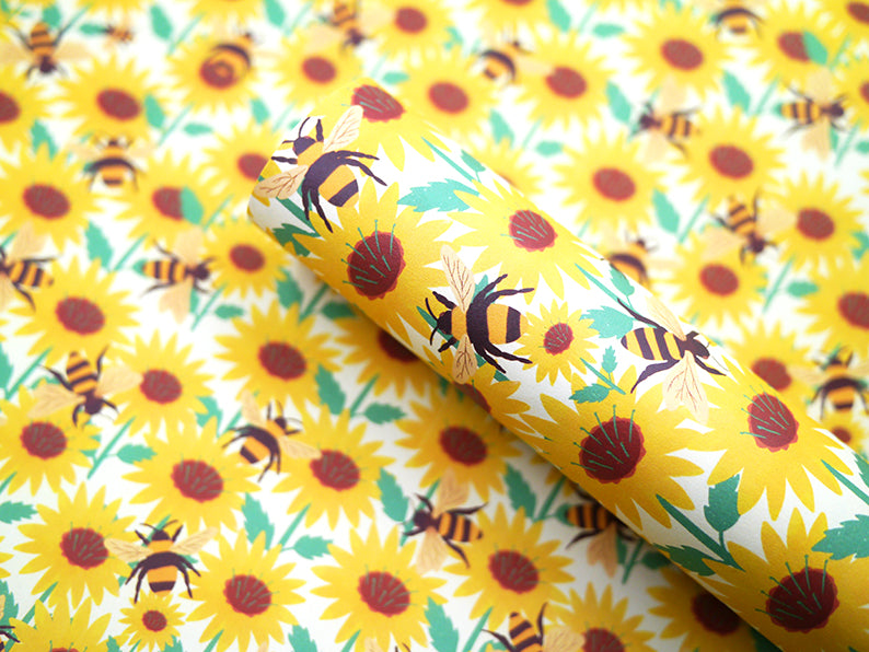 Sunflowers & Bees Gift Wrap