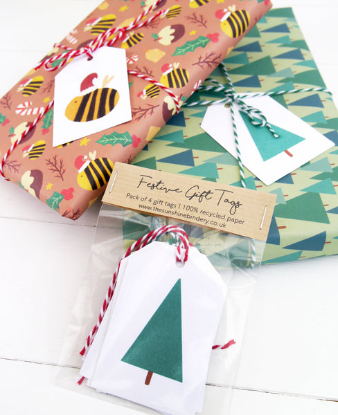 Scandi Christmas Tree Gift Wrap