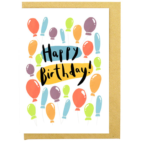 Happy Birthday Balloons Card