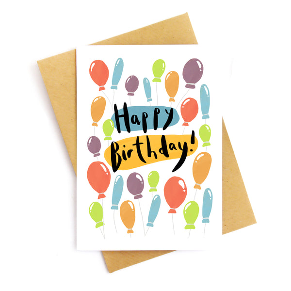 Happy Birthday Balloons Card