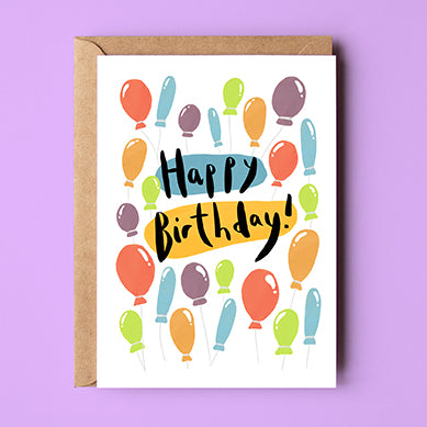 Happy Birthday Balloons Card