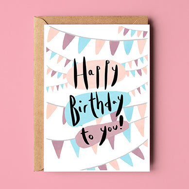 Happy Birthday Garlands Card