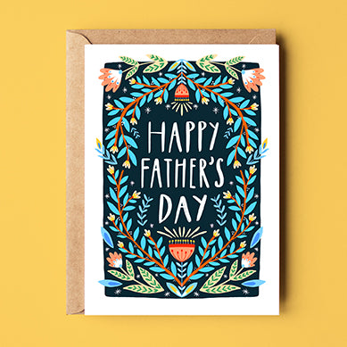 Happy Father's Day Folk Card