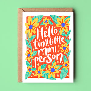 Hello Tiny Little Mini Person Card