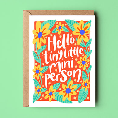 Hello Tiny Little Mini Person Card