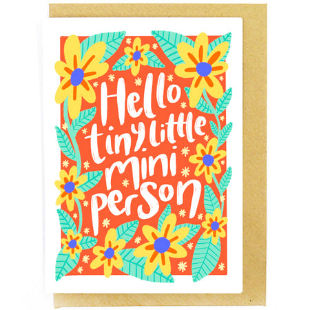 Hello Tiny Little Mini Person Card