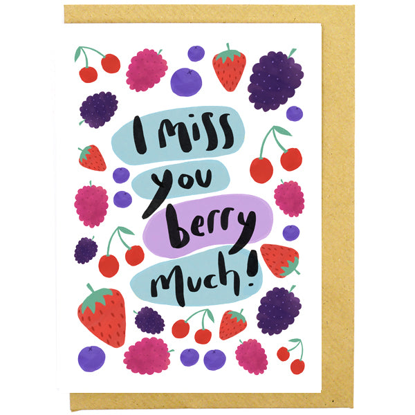 Miss You Berry Much Card