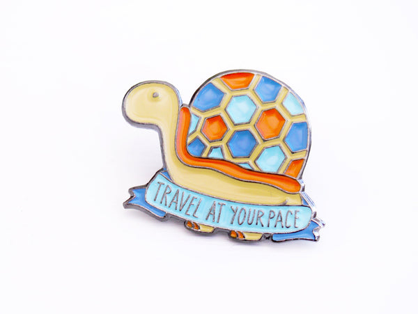 Travel At Your Pace Tortoise Pin