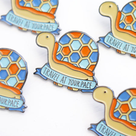 Travel At Your Pace Tortoise Pin