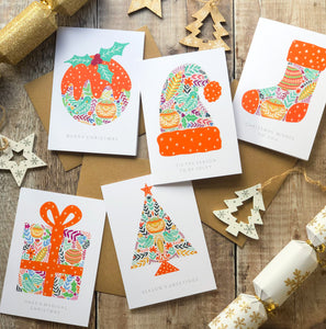 Folk Christmas Cards (Pack of 5)