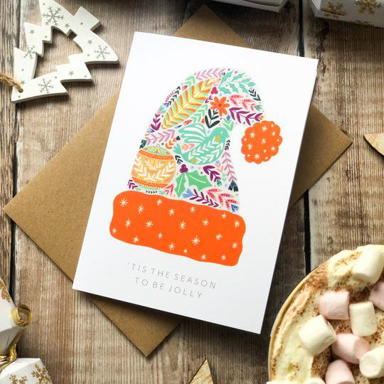 'Tis the Season Christmas Hat Card