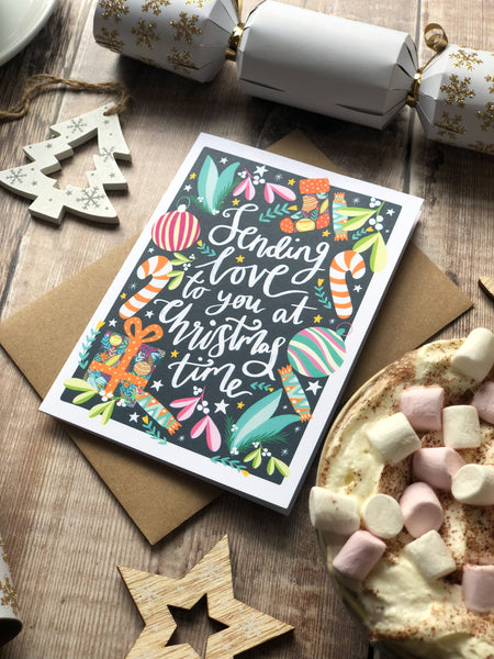 Sending Love To You Christmas Card