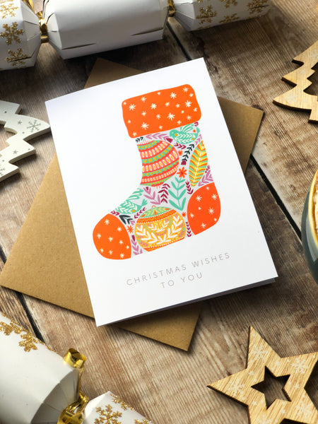 Christmas Wishes Stocking Card