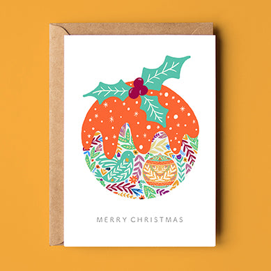 Merry Christmas Fig Pudding Card