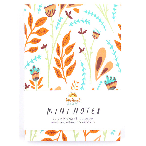 Folk Florals A7 Mini Notes