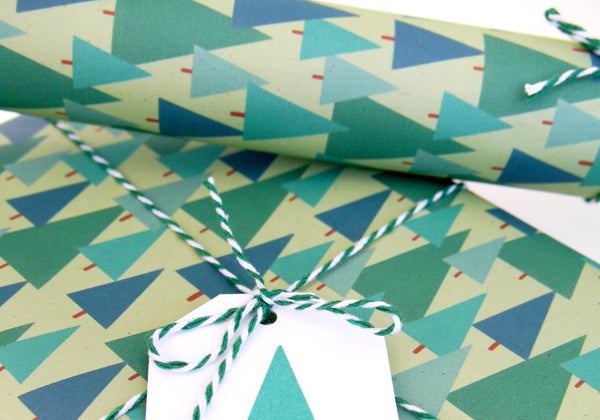 Scandi Christmas Tree Gift Wrap