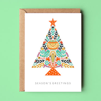 Season's Greetings Christmas Tree Card