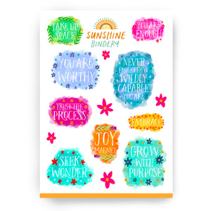 Empowering Words Sticker Sheet