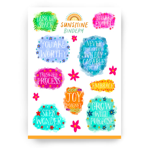 Empowering Words Sticker Sheet