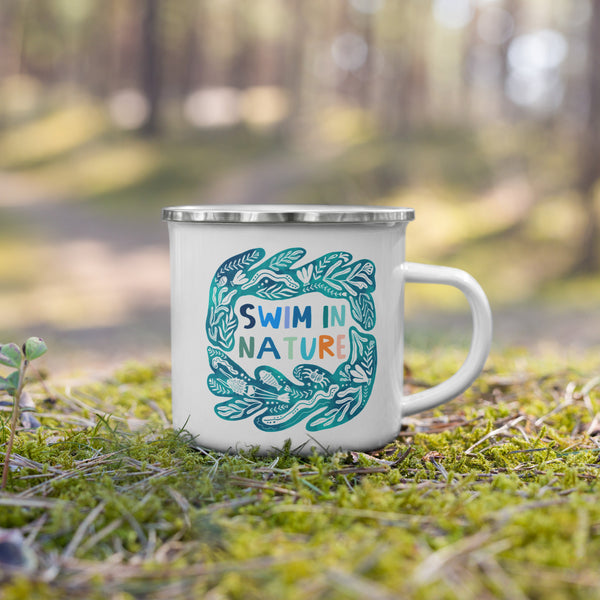 Swim in Nature Enamel Mug