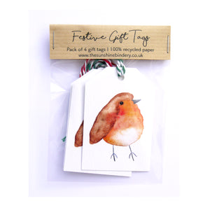 Festive Robin Gift Tags Pack